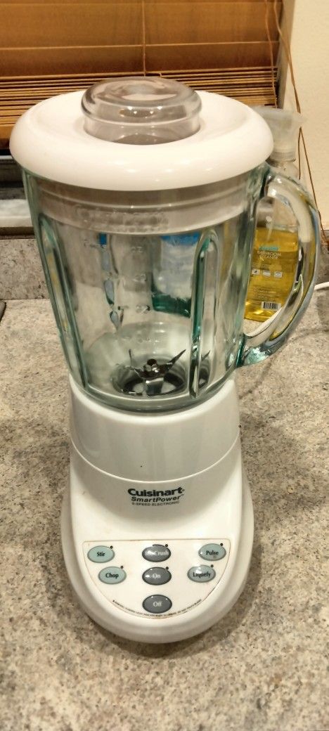Cuisinart Smartpower Blender Model Fpb-5pc White 5 speed 40oz glass pitcher 👍mixer food processor