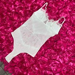 Women's Teddy Babydoll Lingerie V-Neck Fishnet Lace One Piece Sexy Bodysuit