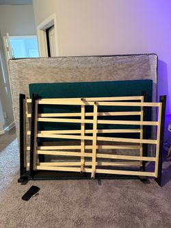 Queen Bed-frame and Head board with Box Spring Only