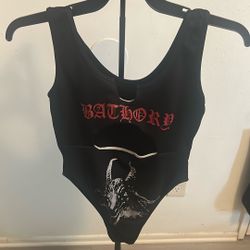 Black Cutout One Piece Bathing Suit 