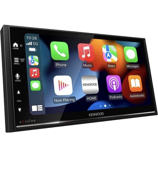 KENWOOD DMX709S eXcelon 6.95-Inch Capacitive Touch Screen, Car Stereo, CarPlay and Android Auto, Bluetooth, AM/FM HD Radio, MP3 Player, USB Port, Doub