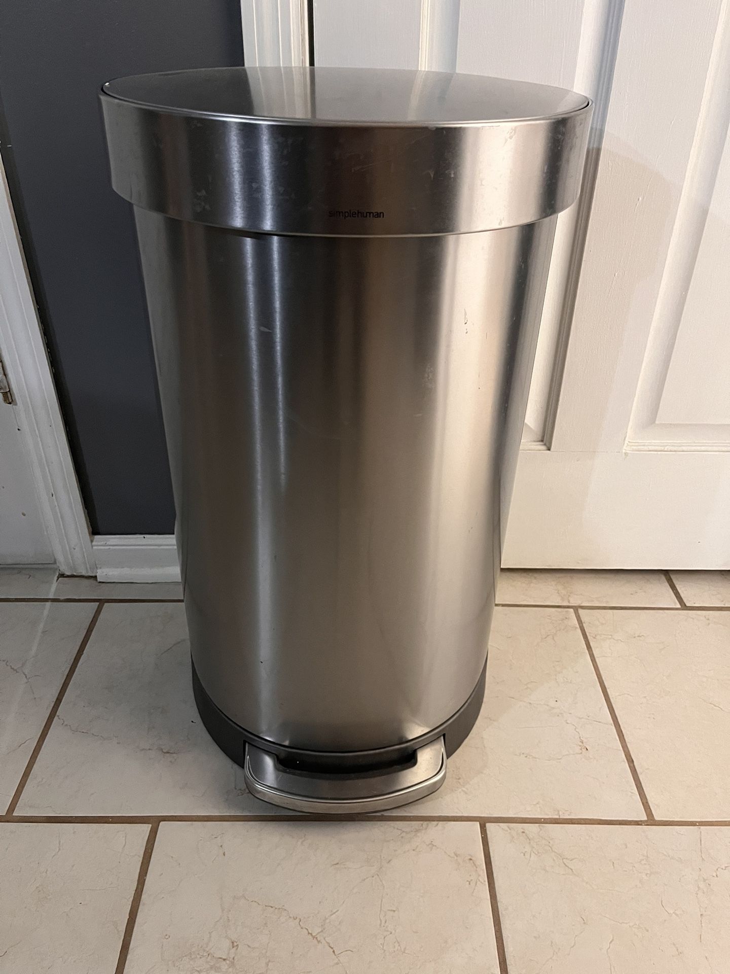 Simple Human Stainless Steel Garbage Can 45 L