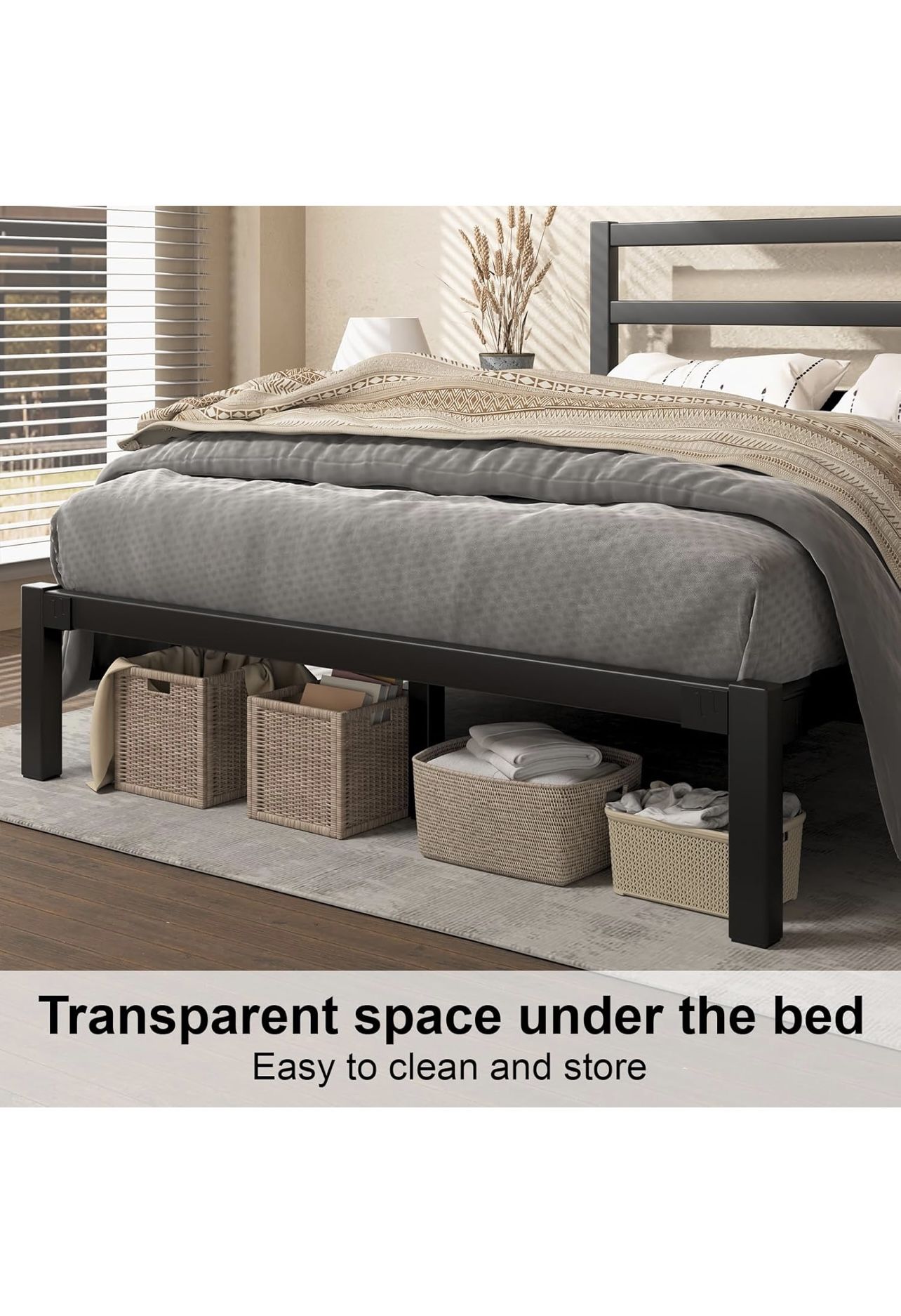 King Metal Frame Bed