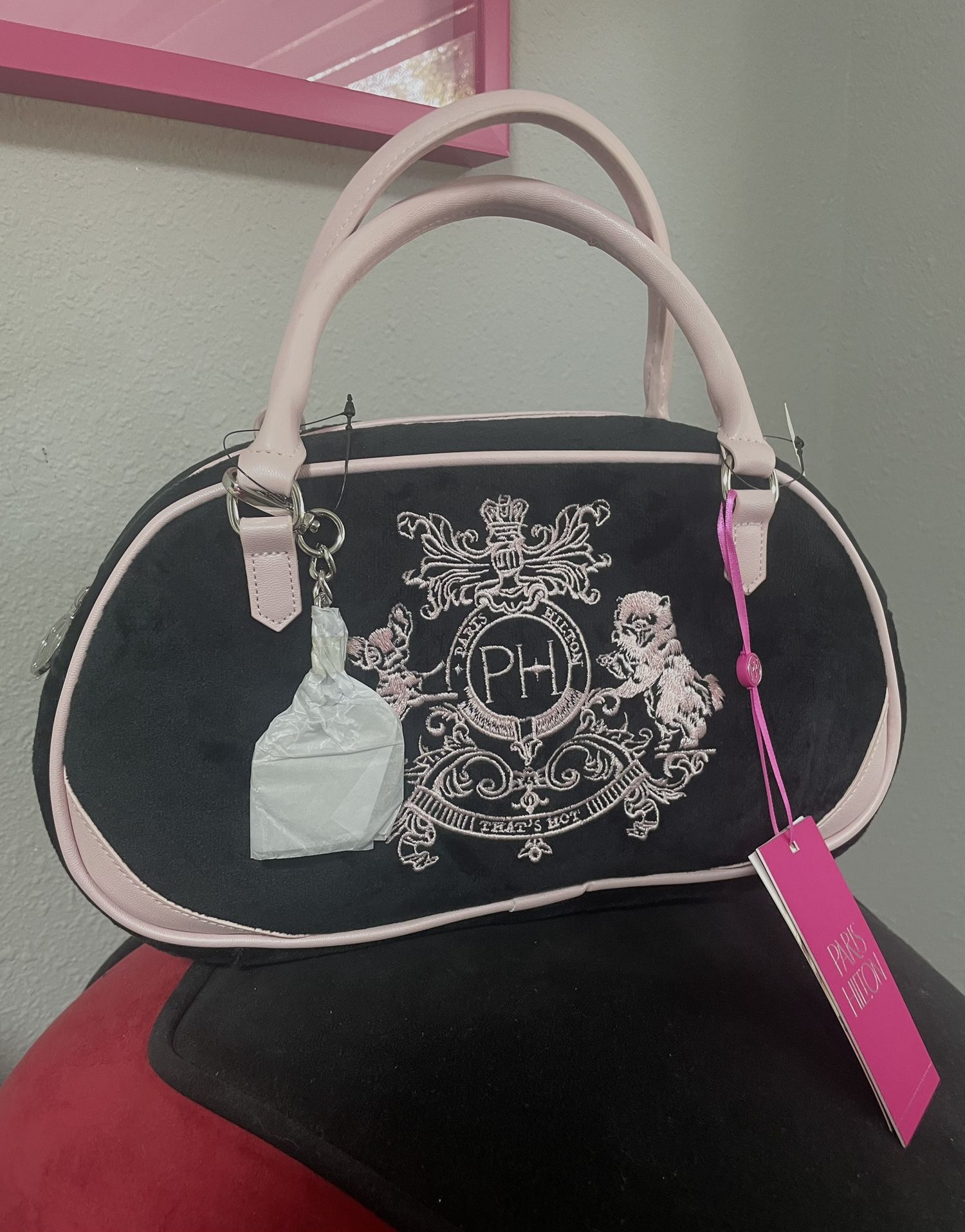 Paris Hilton Scottie Velour Bag