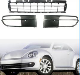 Generic Karmoxs Front Bumper Lower Grille & Fog Lamp Bezel Covers Fit for Volkswagen VW Beetle 2012 2013 2014 2015 2016 （Not For R-line/GSR