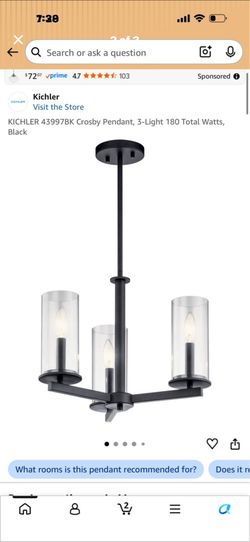 Kichler crosby pendant lights chandelier