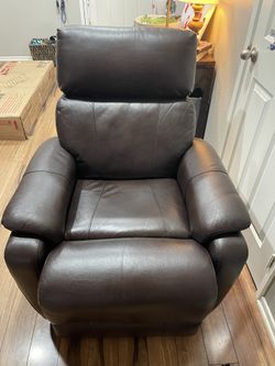 Electric Brown Leather Recliner