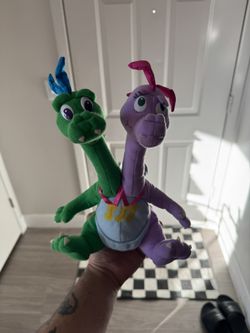 Vintage 1999 Playskool Dragon Tales Zak & Wheezie 11” Plush Toy Doll