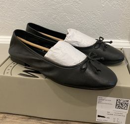 H&M 100% Leather Bow Ballet Flats Sz 9