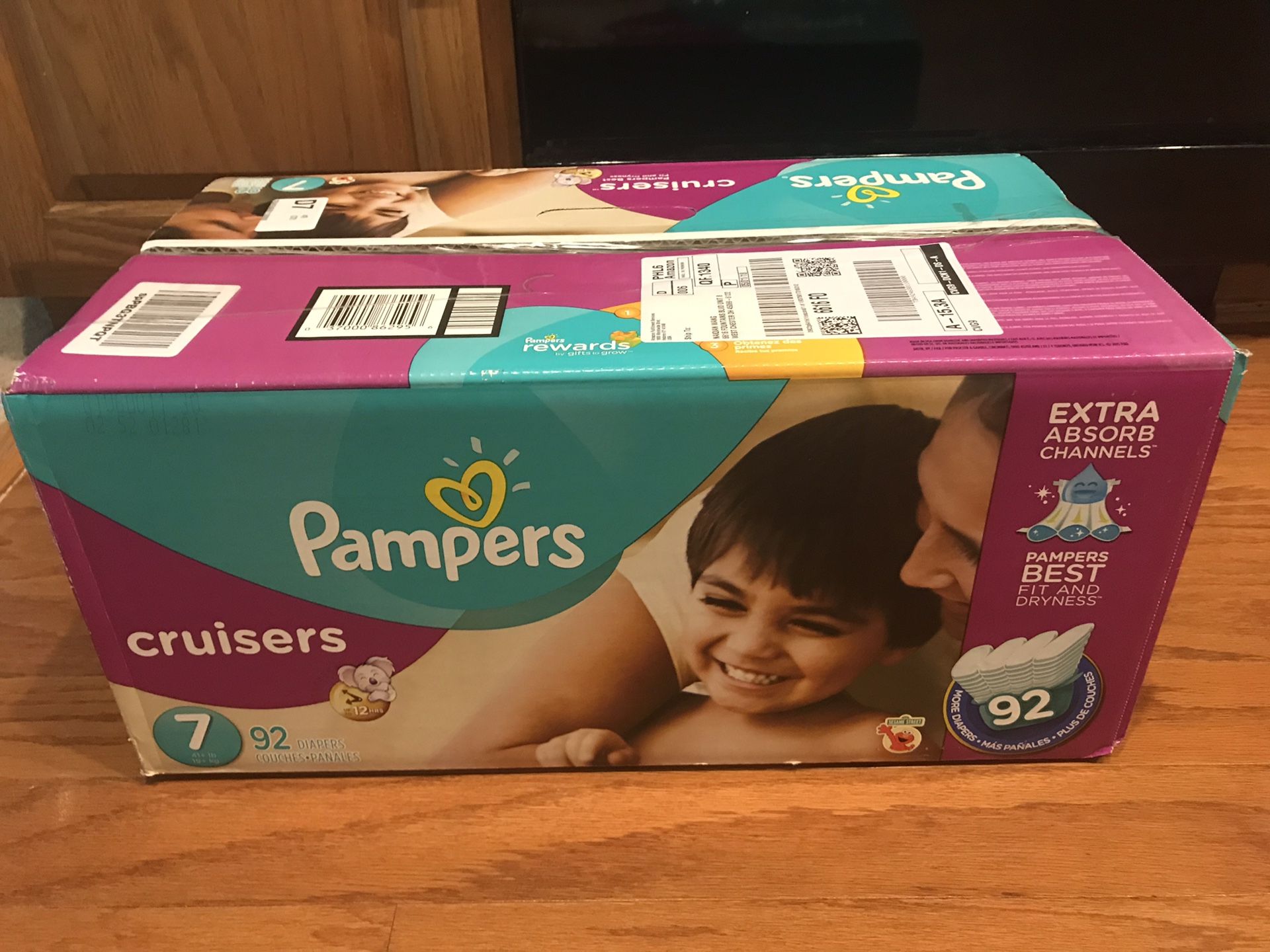 Pampers Cruisers Diapers, Size 7, 92 count