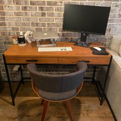 Harless Metal Base Writing Desk