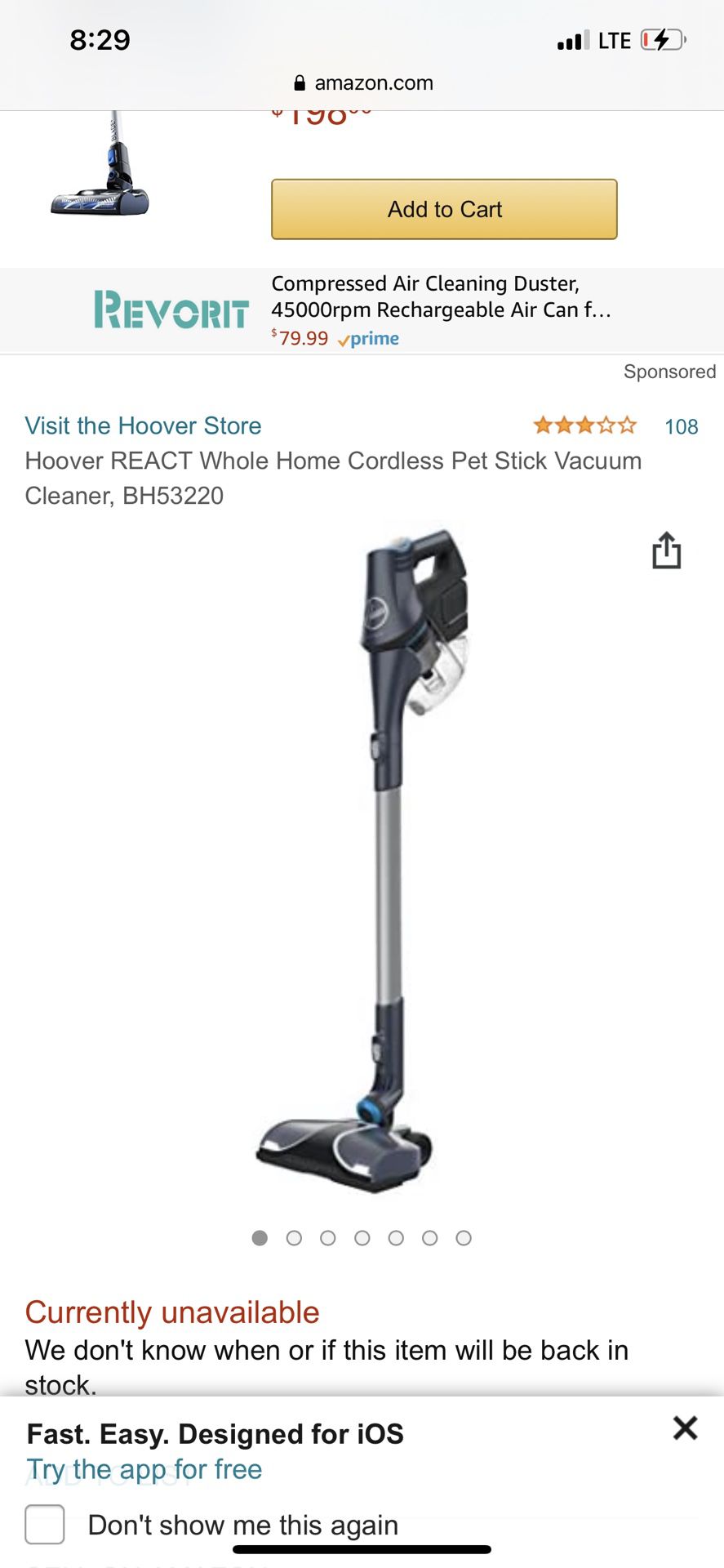 Hoover Cordless Pet Vacuum