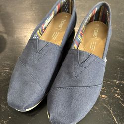 TOMS Alpargata Navy Canvas Women’s Size 7