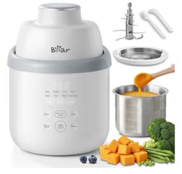 Bear NutriEase AllStage Stainless Steel Baby Food Maker Steamer and Blender