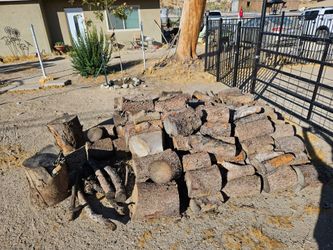 Large Pile of Cut Firewood Logs