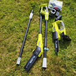 Ryobi ONE+ 18V 8 in. Cordless Battery Pole Saw and 8 in. Pruning Saw Combo Kit with 2.0 Ah Battery and Charger