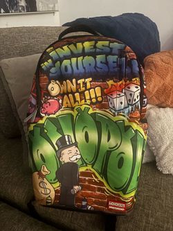 Spray ground limited edition monopoly backpack like new!