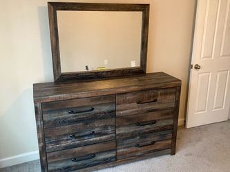 Ashley furniture Drystan 6 dresser and mirror and night stand