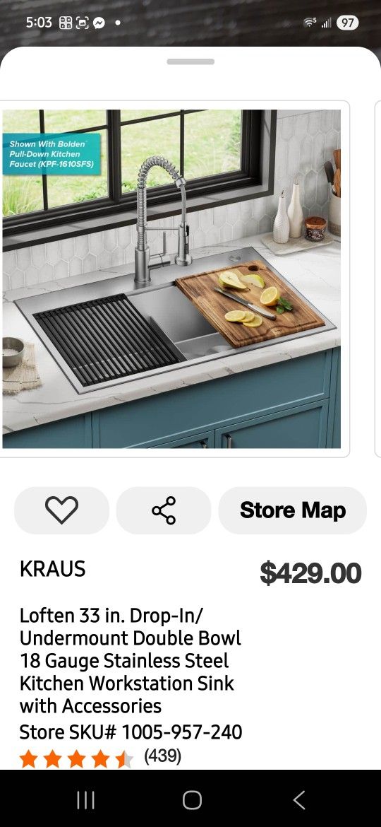 Kraus Workstation Sink Kit