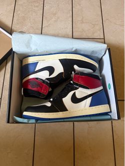 Jordan 1 Retro High OG SP Fragment x Union LA Varsity Red Sport Royal 12M