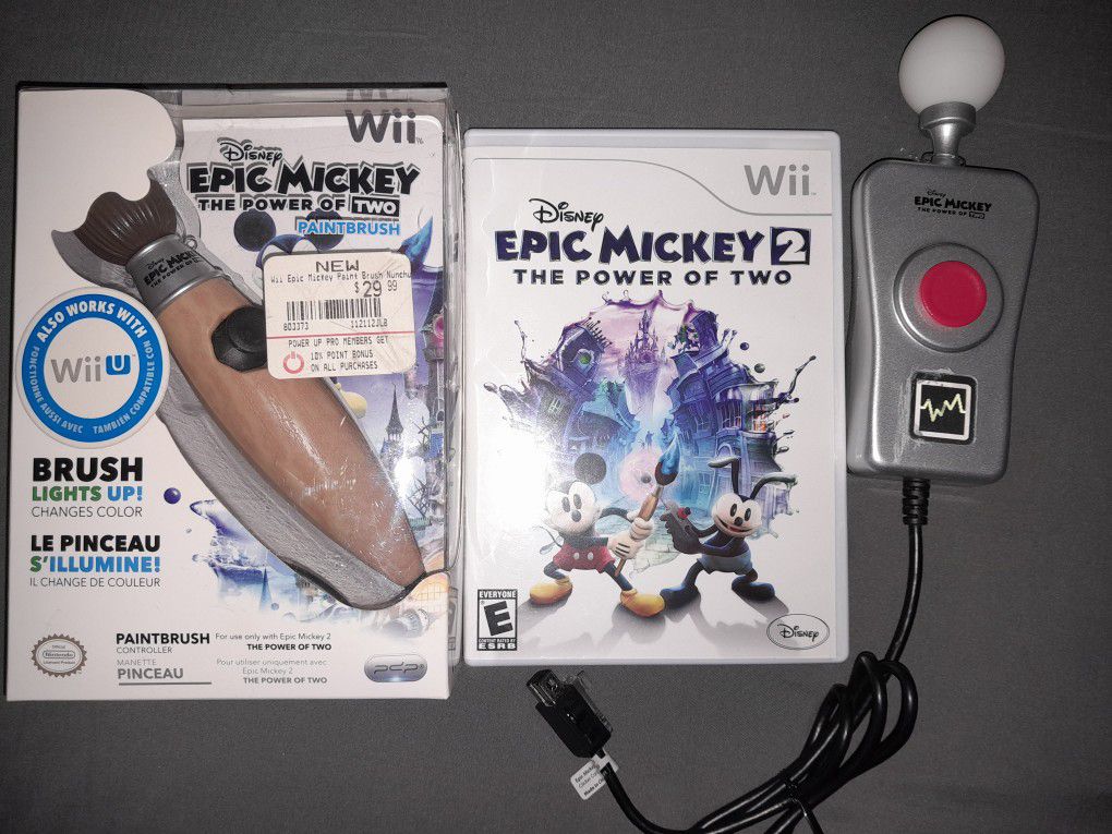 Epic Mickey The Power Of 2  For Nintendo Wii And Wii U .Equipment Is In Great Condition.