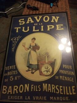 Framed vintage poster
