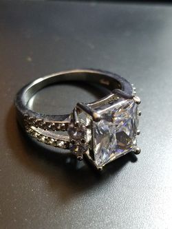 2.86CTTW Women's Emerald cut wedding Engagement promises ring