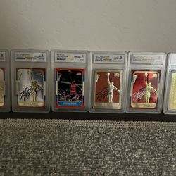 Michael Jordan basketball Cards Graded GEM-MINT 10