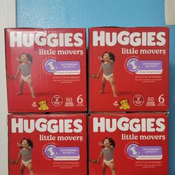 Huggies Size #6  $24 Each (50 Diapers)