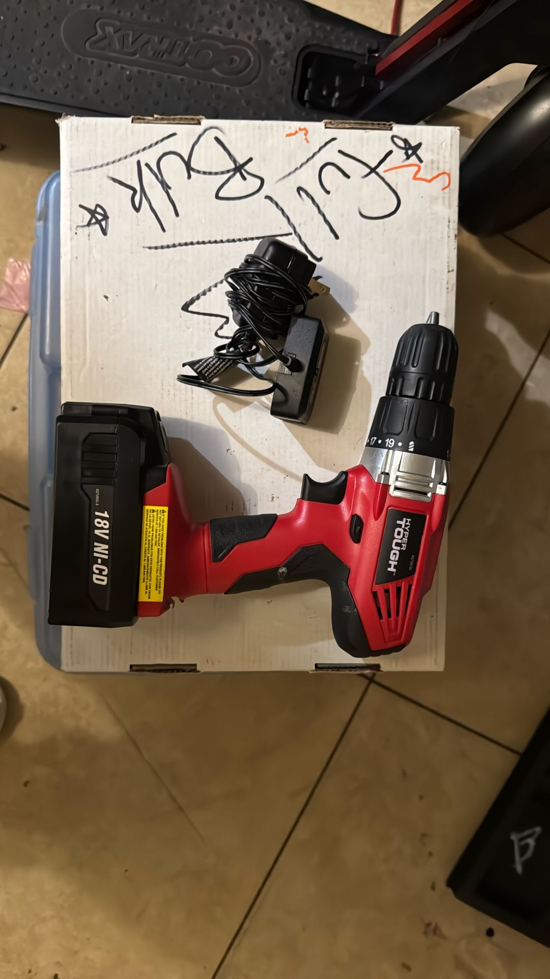 Hyper Tough Drill With Charger And Battery