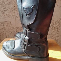 Men's Harley Davidson Black Riding Boots Size 10