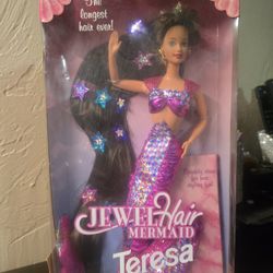 VINTAGE 1995 JEWEL HAIR MERMAID TERESA BARBIE