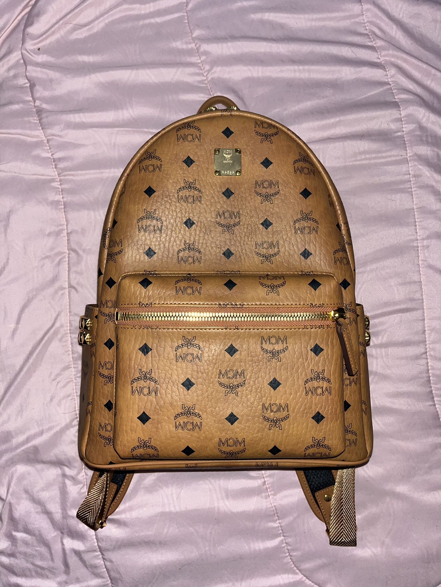 MCM Stark Visetos Studded Backpack ( Large )