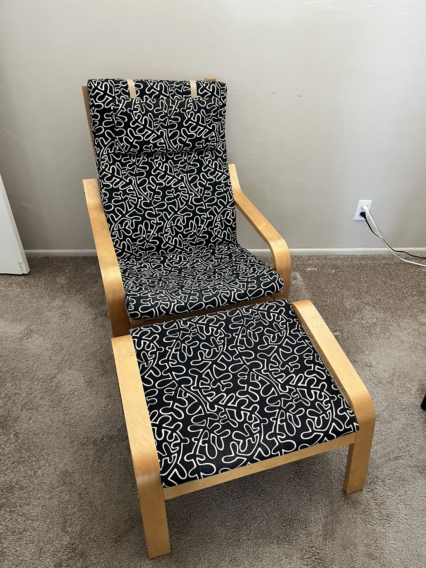 IKEA poang chair ottoman