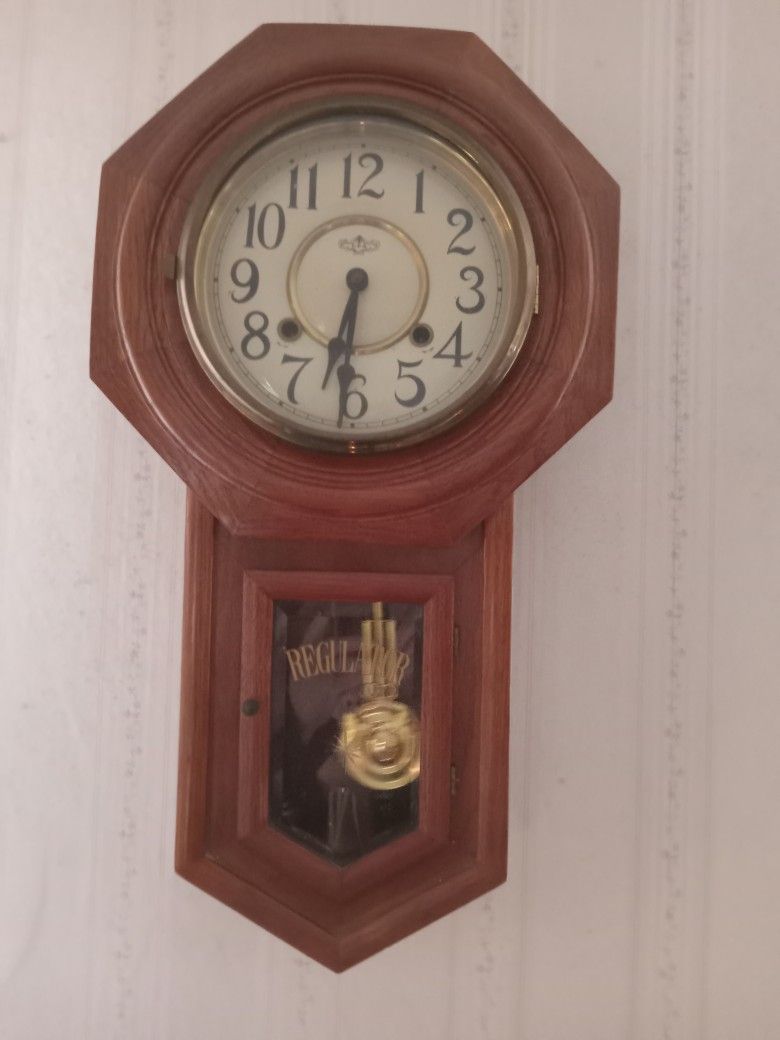 Regular Antique Wall Grandfather Clock With Key