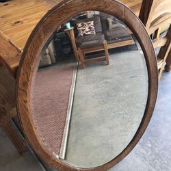 Antique Oval Mirror 