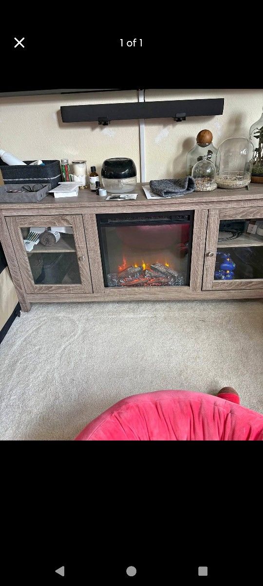 TV Stand With Electric Fireplace