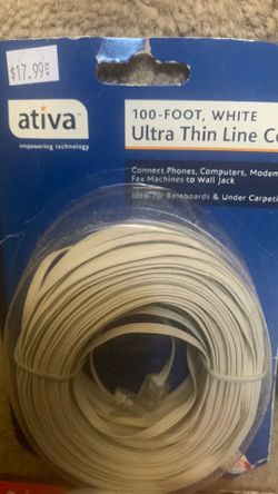 Telephone thin line cord 50ft and 100 ft