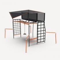 Vuly monkey bar/ swing set with hide out and shade - play set