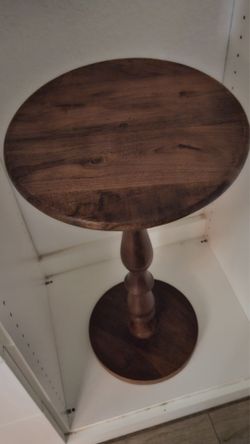 Wood side table