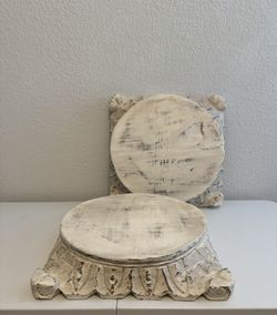 Rustic Wooden Cake Stands X2