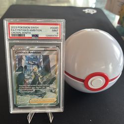2023 pokemon swsh fa/cynthias ambition crown zenith #gg60 psa 9