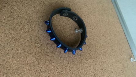 blue spiked bracelet
