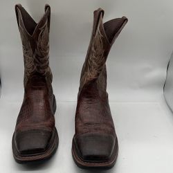 Ariat Crocodile Print WorkHog Composite Square soft Toe Boots Mens US Sz 12D