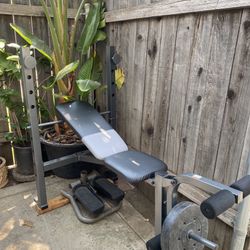 Lifting Bench With A Couple Of Weights