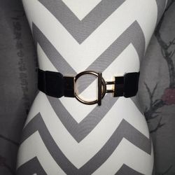 Women's Black Gold Stretch Belt OS