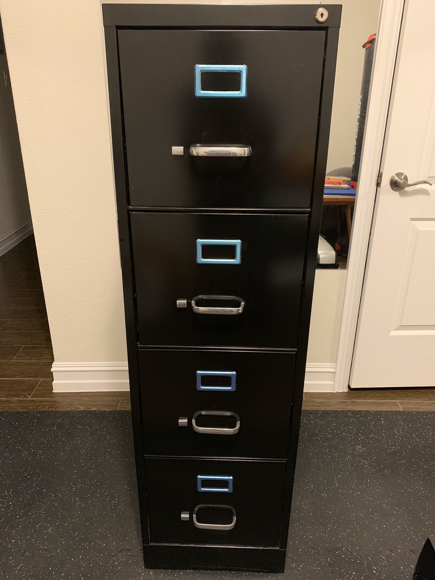 Black filing cabinet- like new!