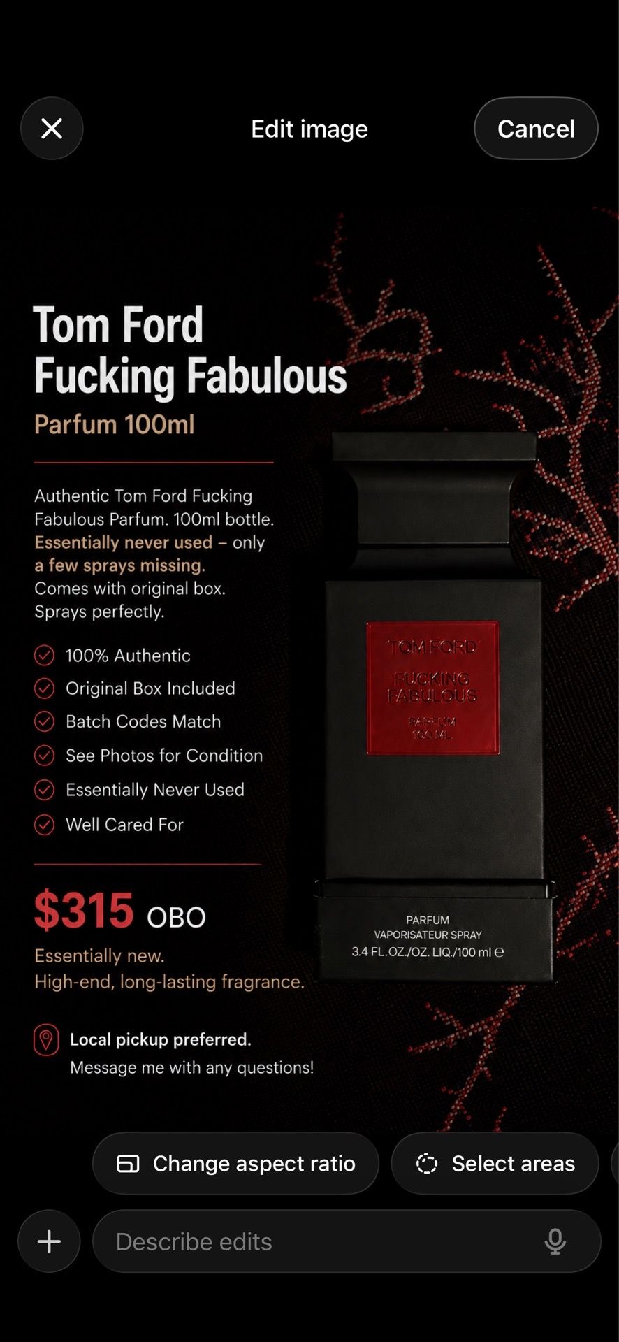 Tom Ford Fucking Fabulous Parfum 100ml
