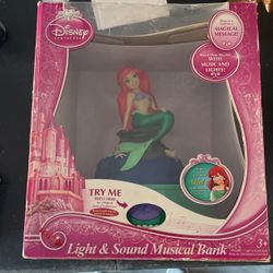 Disney Princess Light and Sound musical bank little mermaid
