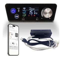 Upgraded Smart WiFi PID Digital Trapezoid Control Board Kit Replacement with APP Control for Pit Boss Vertical Pellet Smokers, Compatible with PBV3P1/